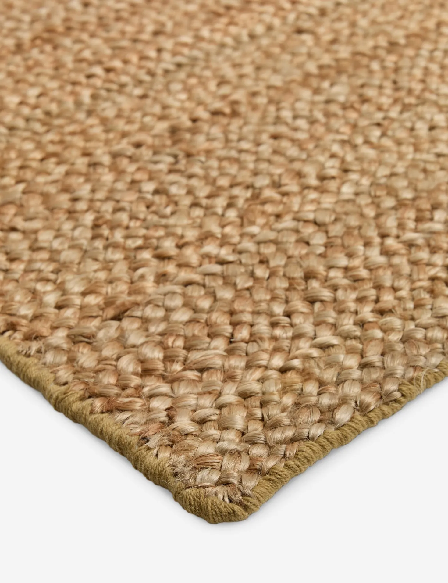 Custom Machi Hand-Loomed Jute Rug, Gold