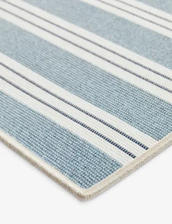 Custom Minetta Hand-Loomed Indoor / Outdoor Rug, Lapis