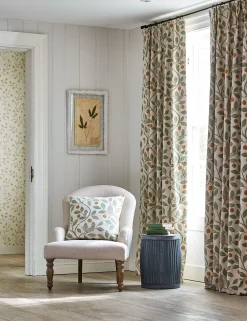 Damson Tree Cotton Fabric by Sanderson