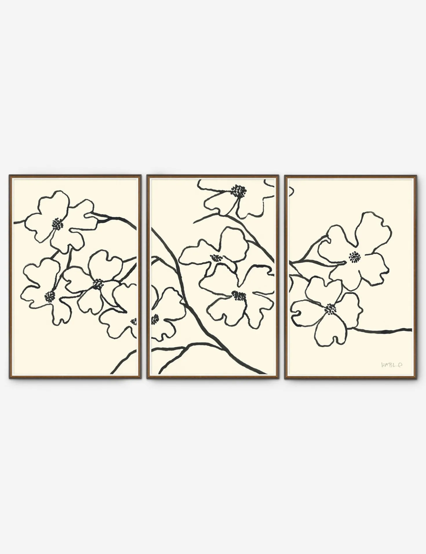 Dogwood Wall Art by Susan Hable (Set of 3)