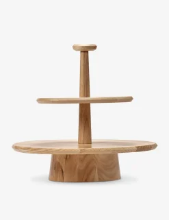 Dune Ash Wood Cake Stand by Kelly Wearstler x Serax
