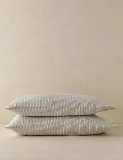 Eadlin Striped European Flax Linen® Pillowcase Set