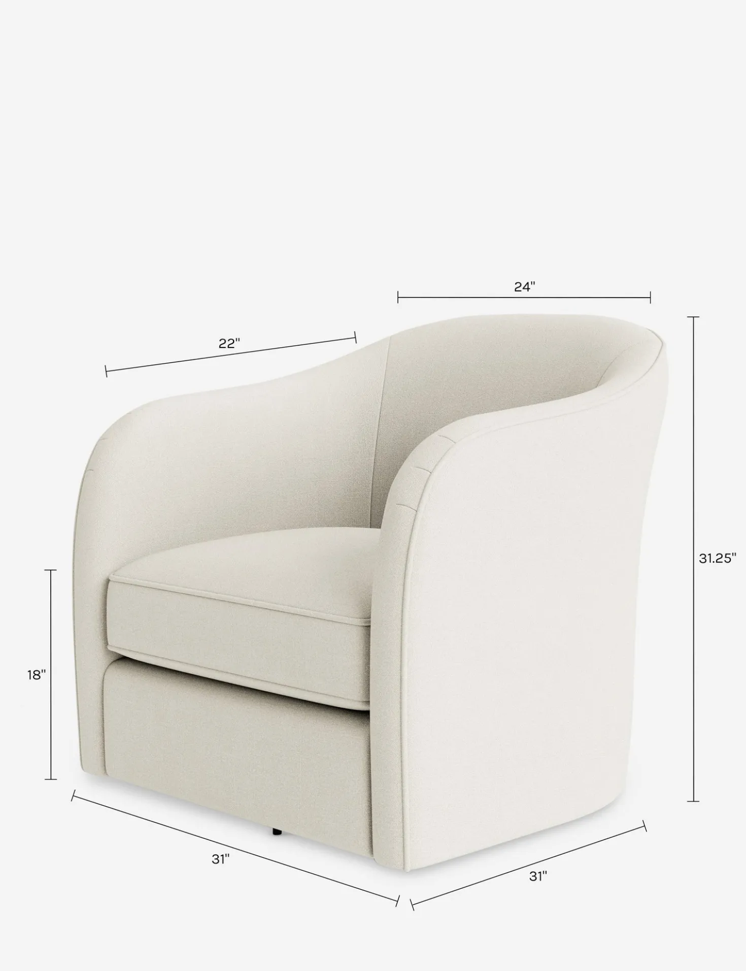 Faro Swivel Chair by DISC Interiors