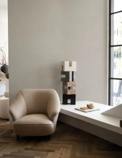 Faux Grasscloth Parquet Textured Peel + Stick Wallpaper by Jeremiah Brent