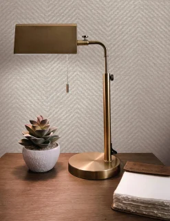 Faux Grasscloth Parquet Textured Peel + Stick Wallpaper by Jeremiah Brent