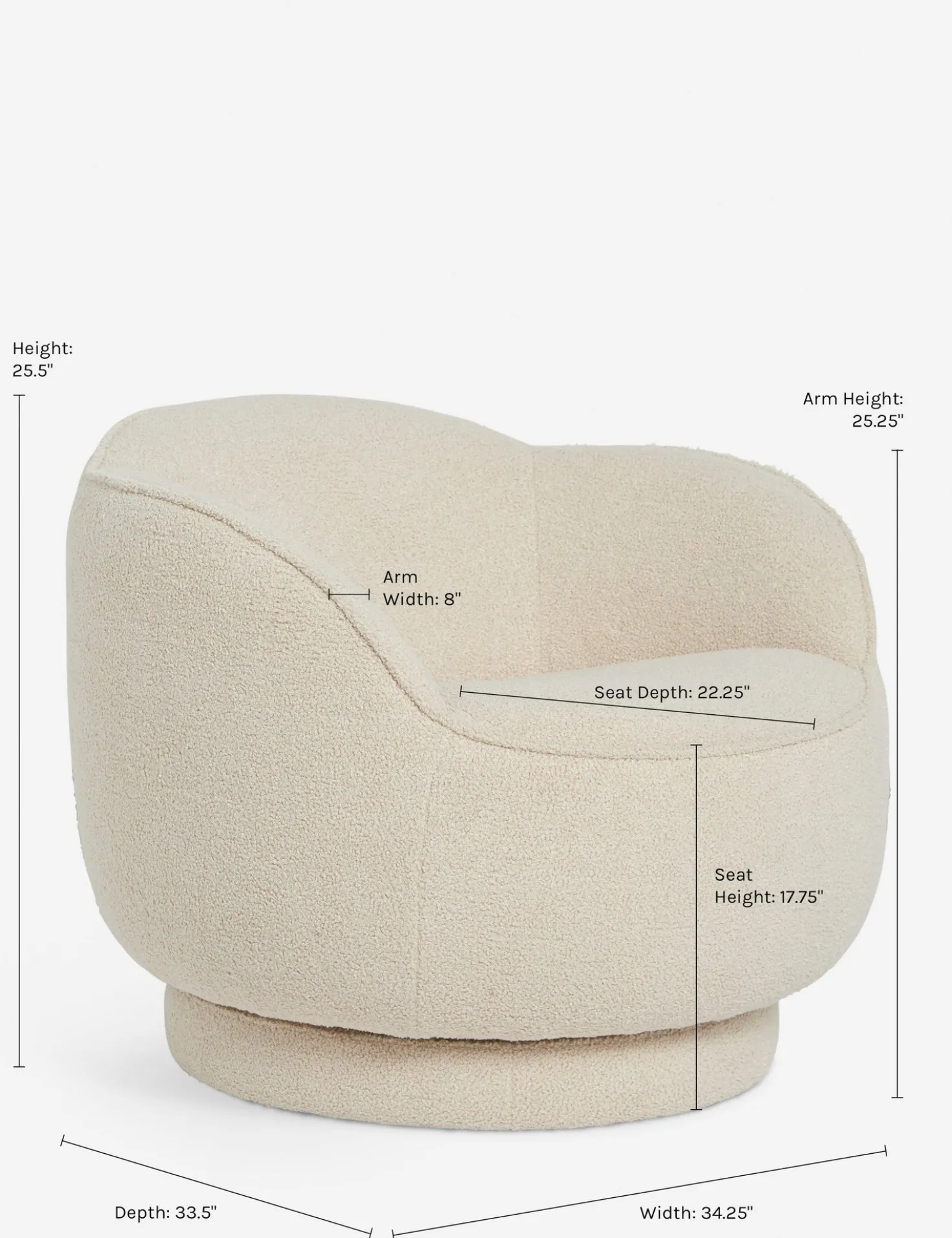 Fern Swivel Chair by Sarah Sherman Samuel