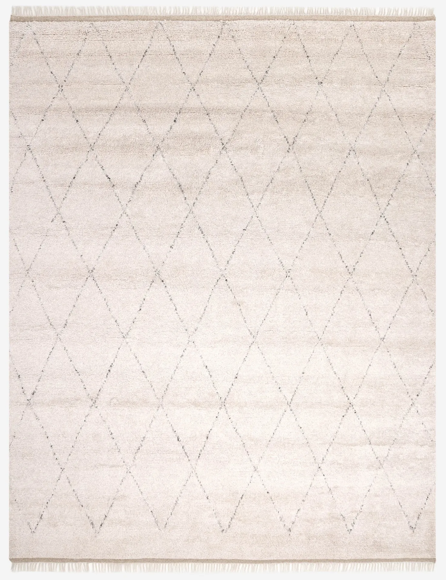 Ferra Hand-Knotted Wool-Blend Moroccan Style Shag Rug