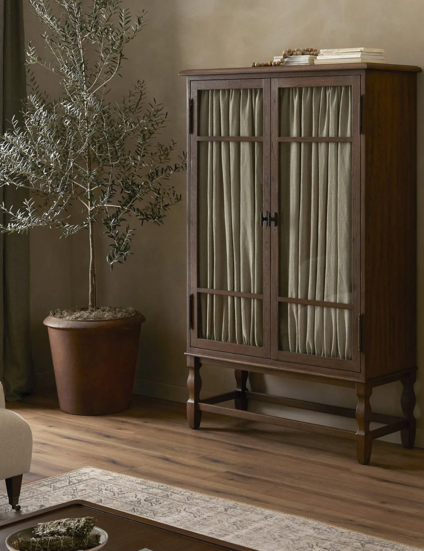 Finley Curio Cabinet by Amber Lewis x Four Hands