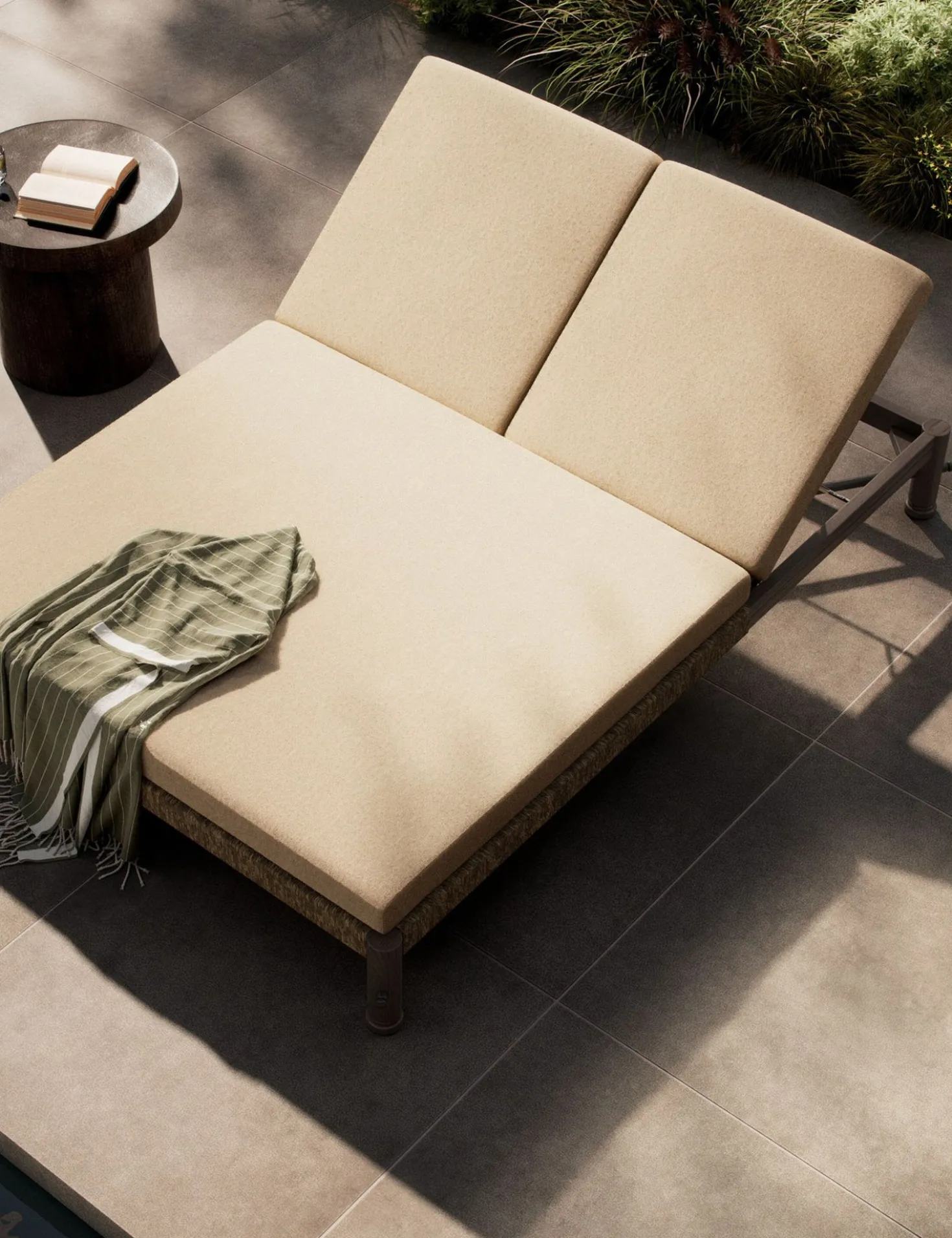 Finnegan Indoor / Outdoor Double Chaise by Amber Lewis x Four Hands