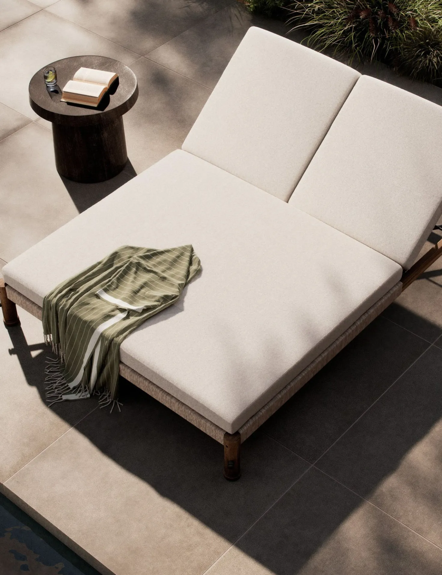 Finnegan Indoor / Outdoor Double Chaise by Amber Lewis x Four Hands