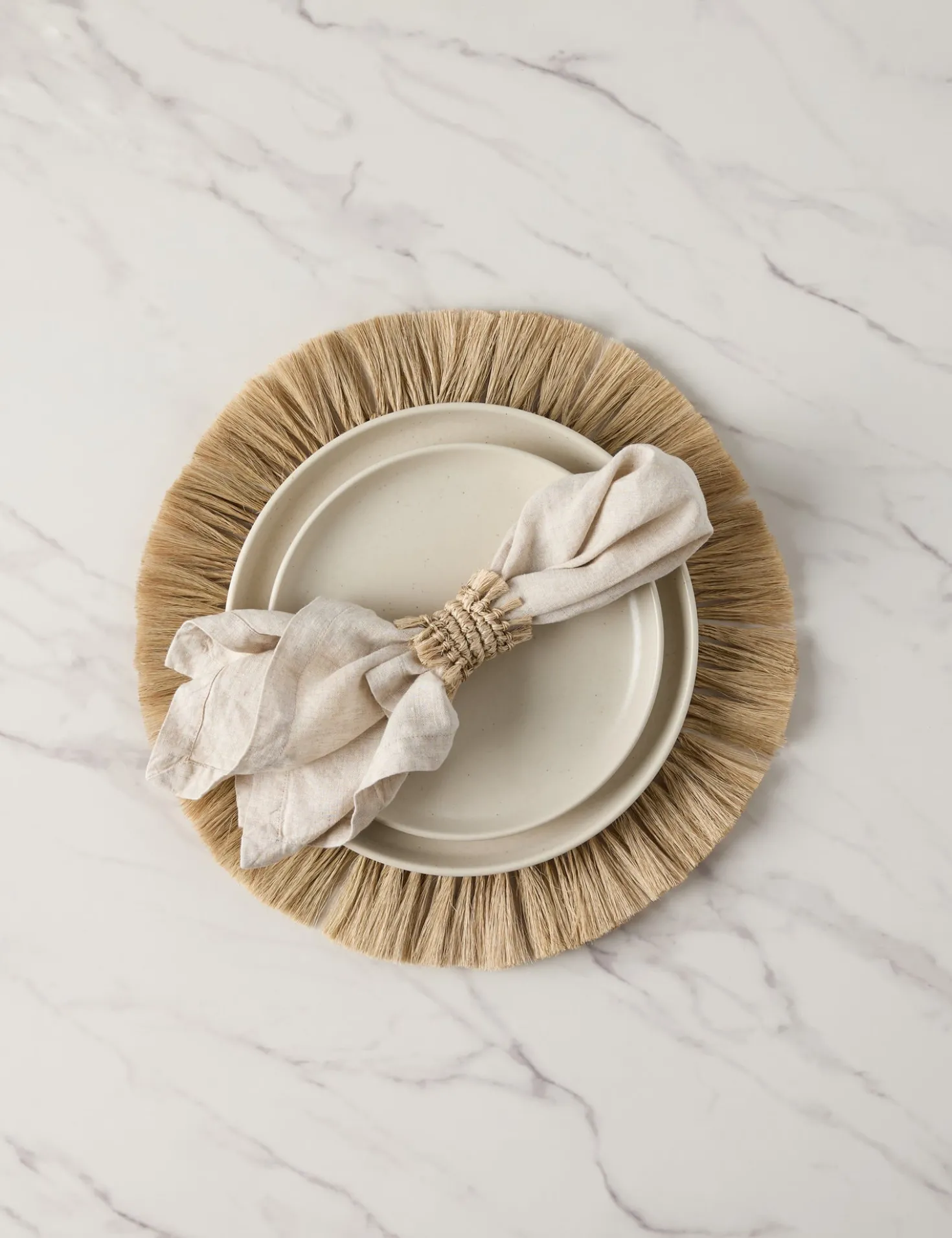 Fique Fringe Placemat (Set of 4) by Tallo de Olivo