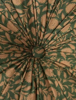 Fransen Linen Cotton Tufted Round Pillow