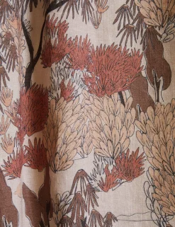 Garden Walk Linen Curtain Panel by Sarah Sherman Samuel