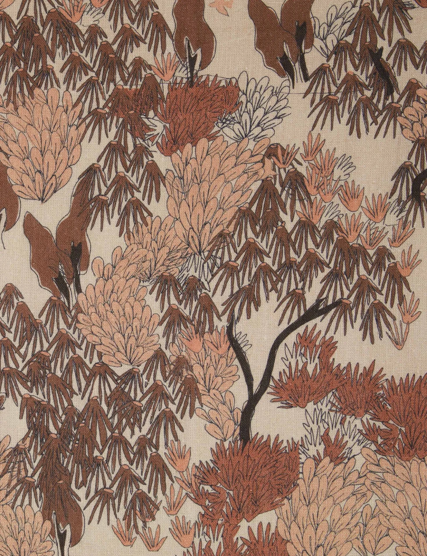 Garden Walk Linen Fabric by Sarah Sherman Samuel
