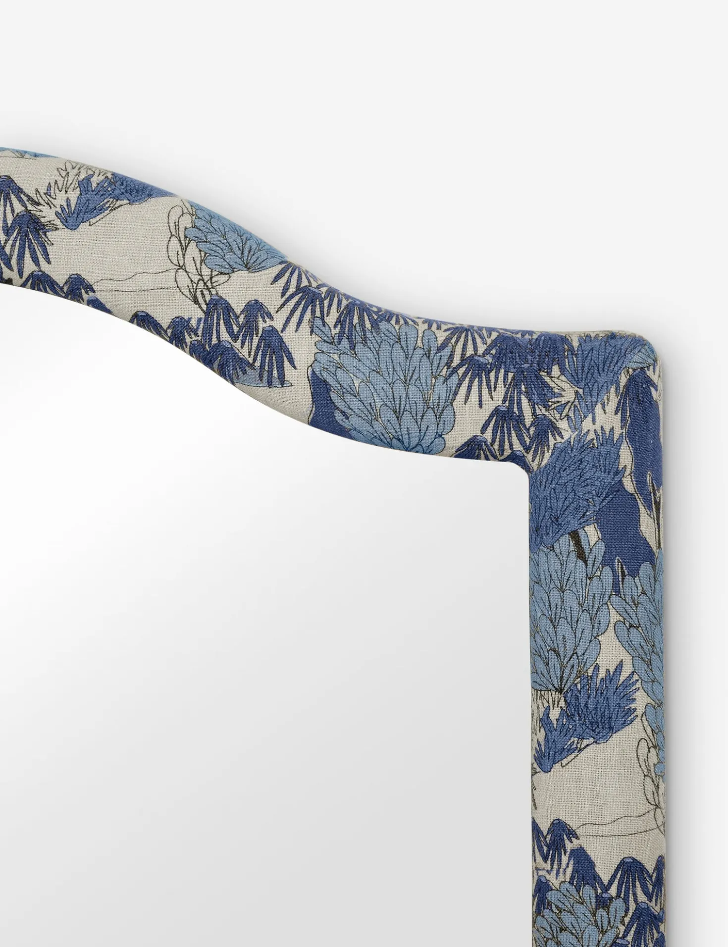 Garden Walk Upholstered Mantel Mirror by Sarah Sherman Samuel
