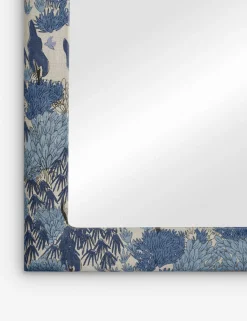 Garden Walk Upholstered Mantel Mirror by Sarah Sherman Samuel