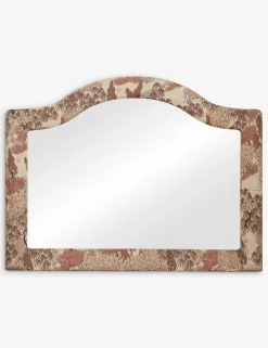 Garden Walk Upholstered Mantel Mirror by Sarah Sherman Samuel