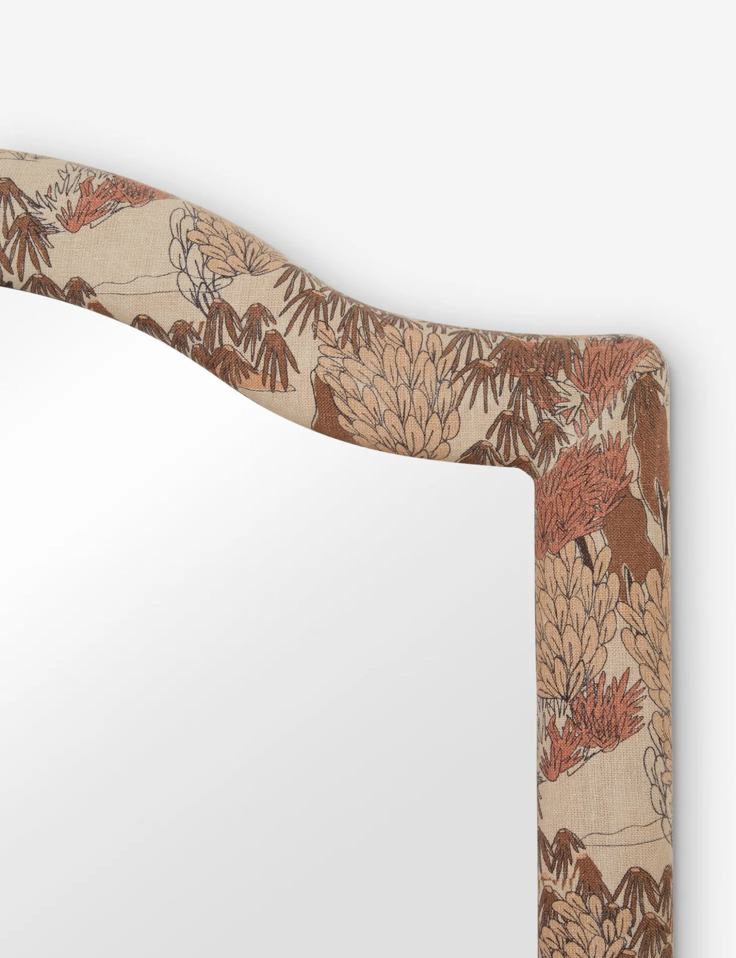 Garden Walk Upholstered Mantel Mirror by Sarah Sherman Samuel