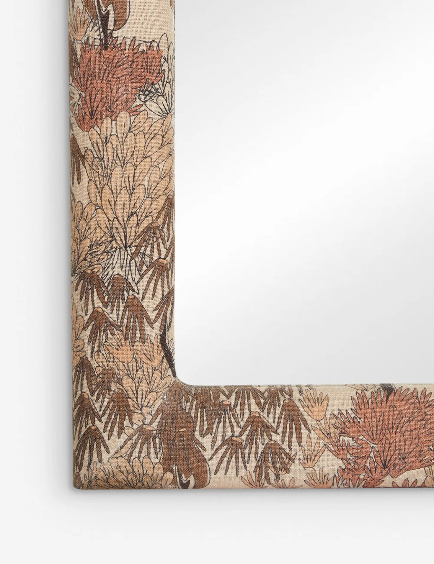 Garden Walk Upholstered Mantel Mirror by Sarah Sherman Samuel