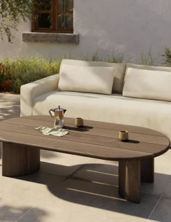 Gilda Outdoor Oval Coffee Table
