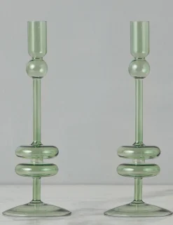 Glass Candlestick Pair (Set of 2) by etúHOME