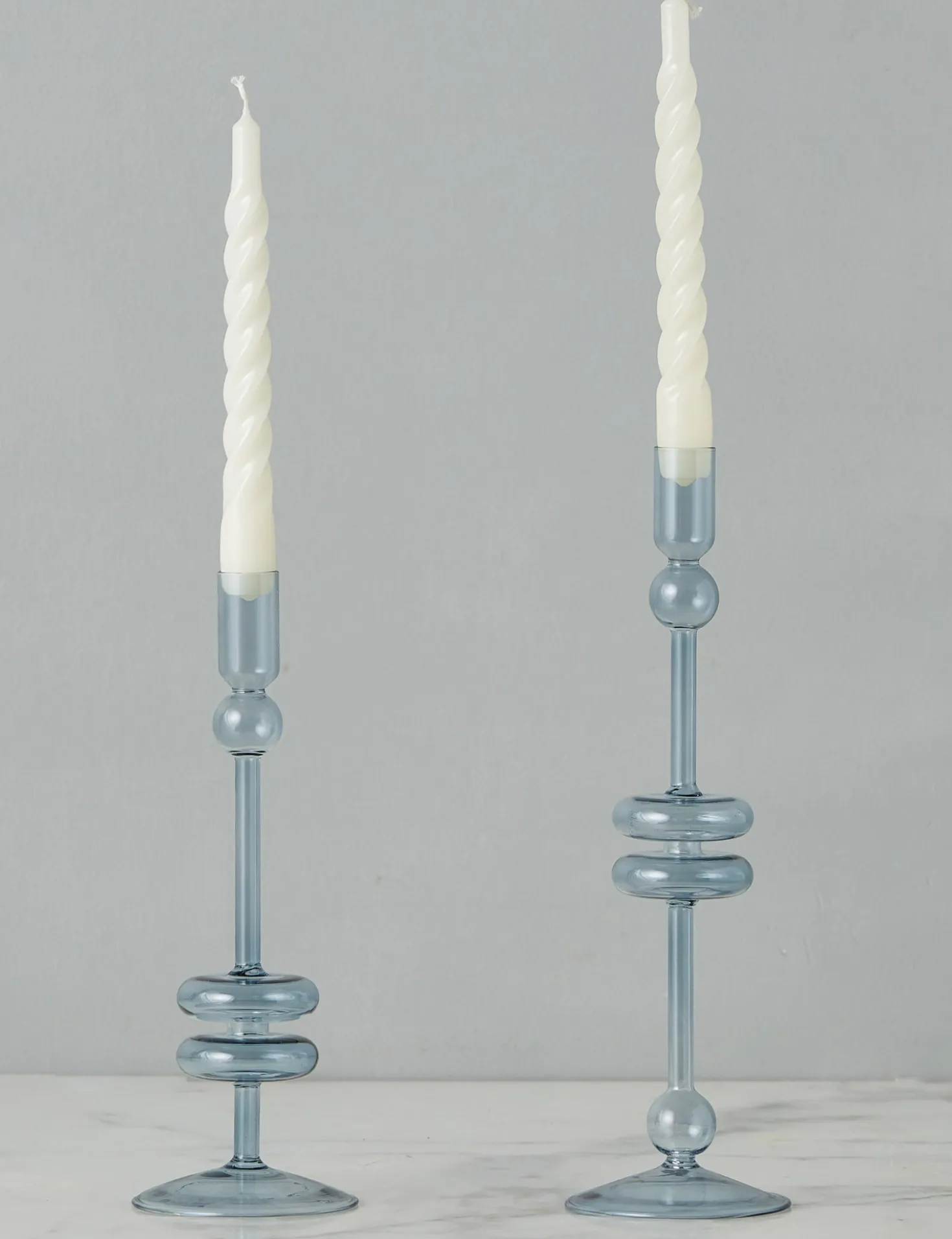 Glass Candlestick Pair (Set of 2) by etúHOME