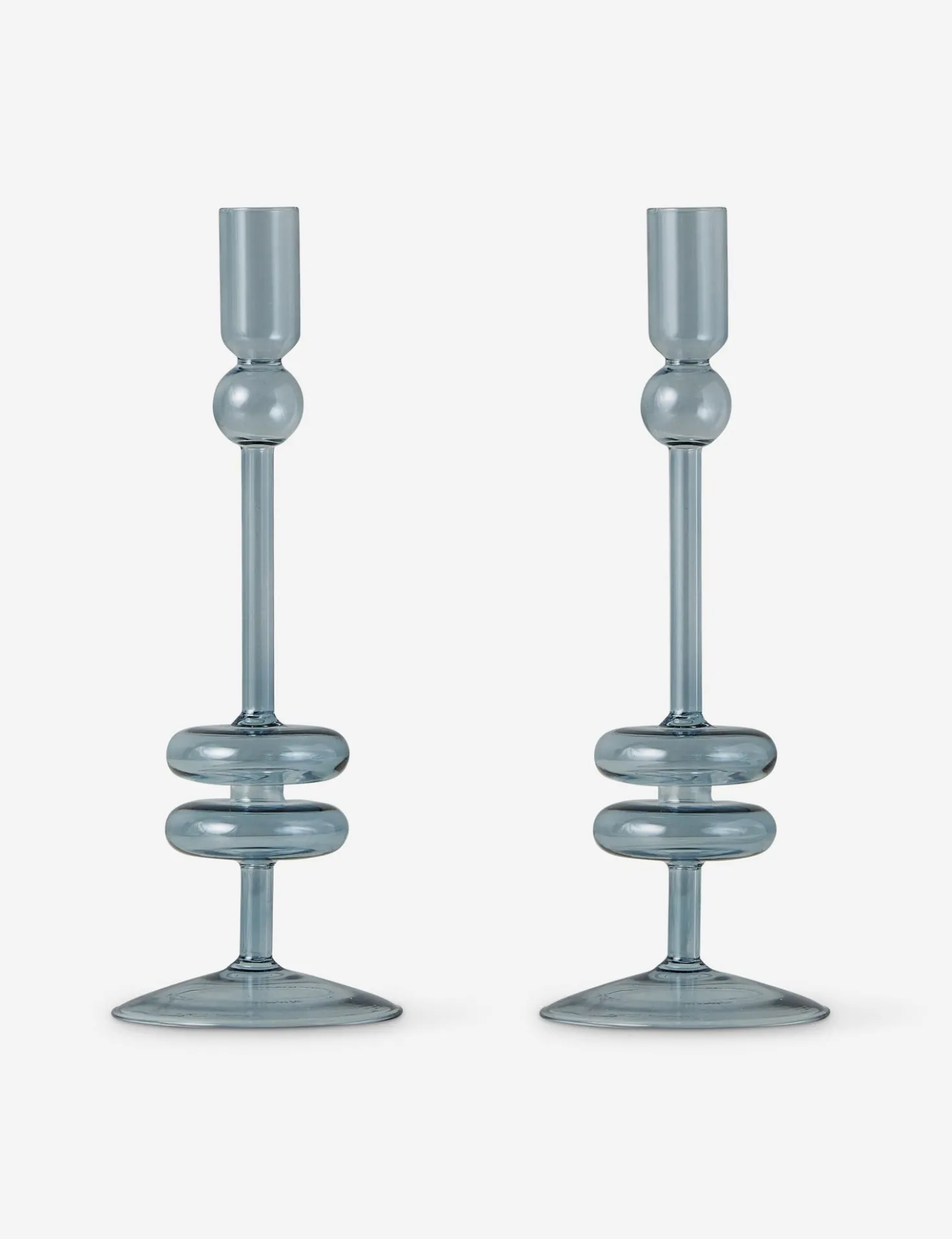 Glass Candlestick Pair (Set of 2) by etúHOME