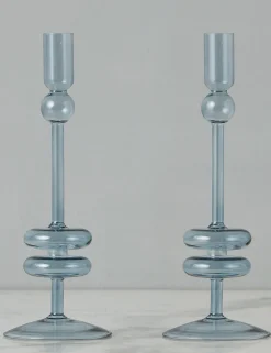 Glass Candlestick Pair (Set of 2) by etúHOME