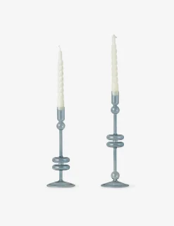 Glass Candlestick Pair (Set of 2) by etúHOME