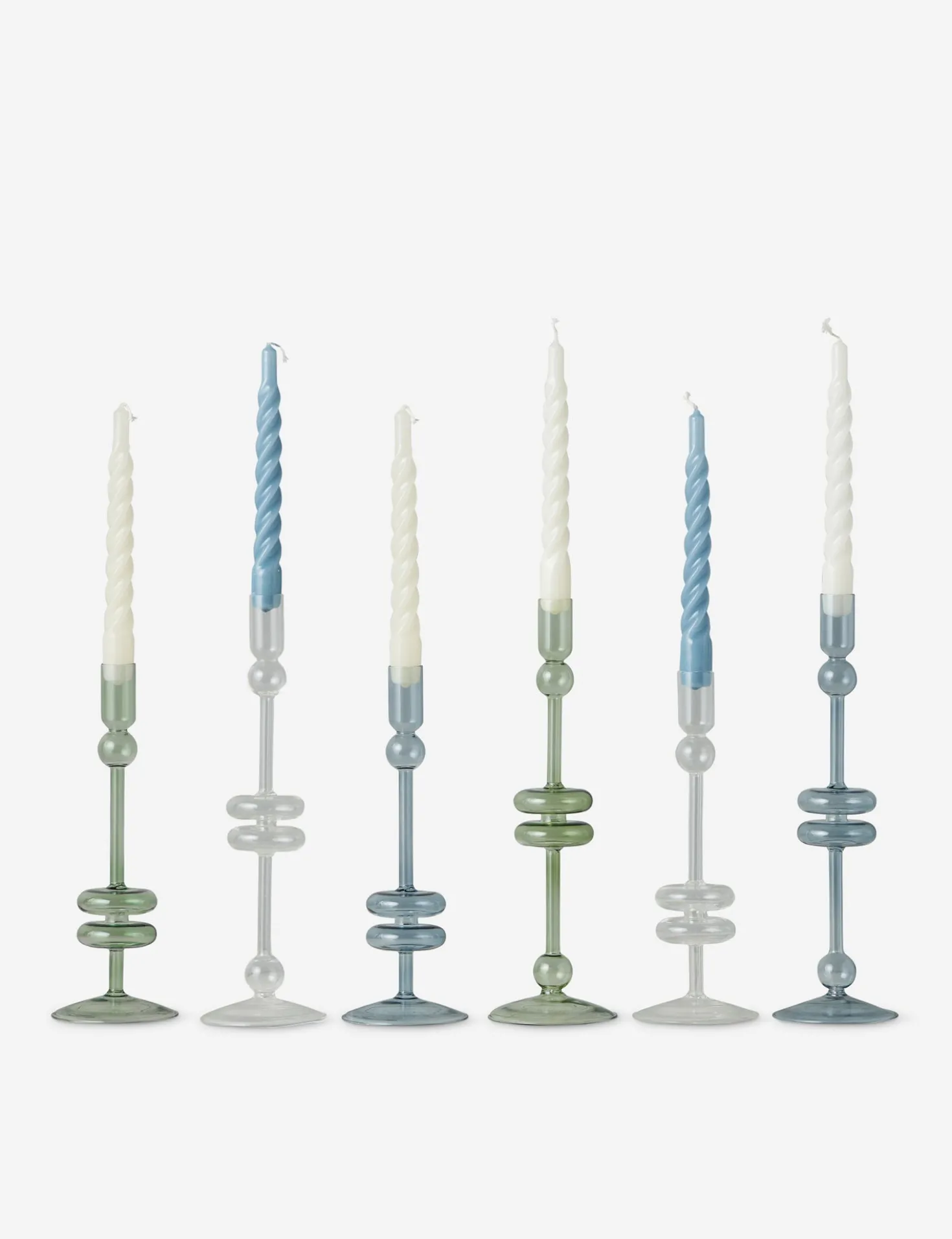 Glass Candlestick Pair (Set of 2) by etúHOME