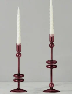 Glass Candlestick Pair (Set of 2) by etúHOME