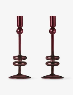 Glass Candlestick Pair (Set of 2) by etúHOME