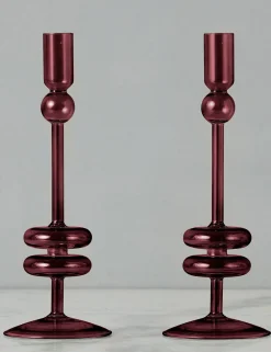 Glass Candlestick Pair (Set of 2) by etúHOME