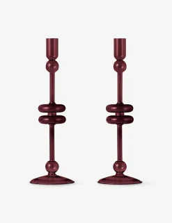 Glass Candlestick Pair (Set of 2) by etúHOME