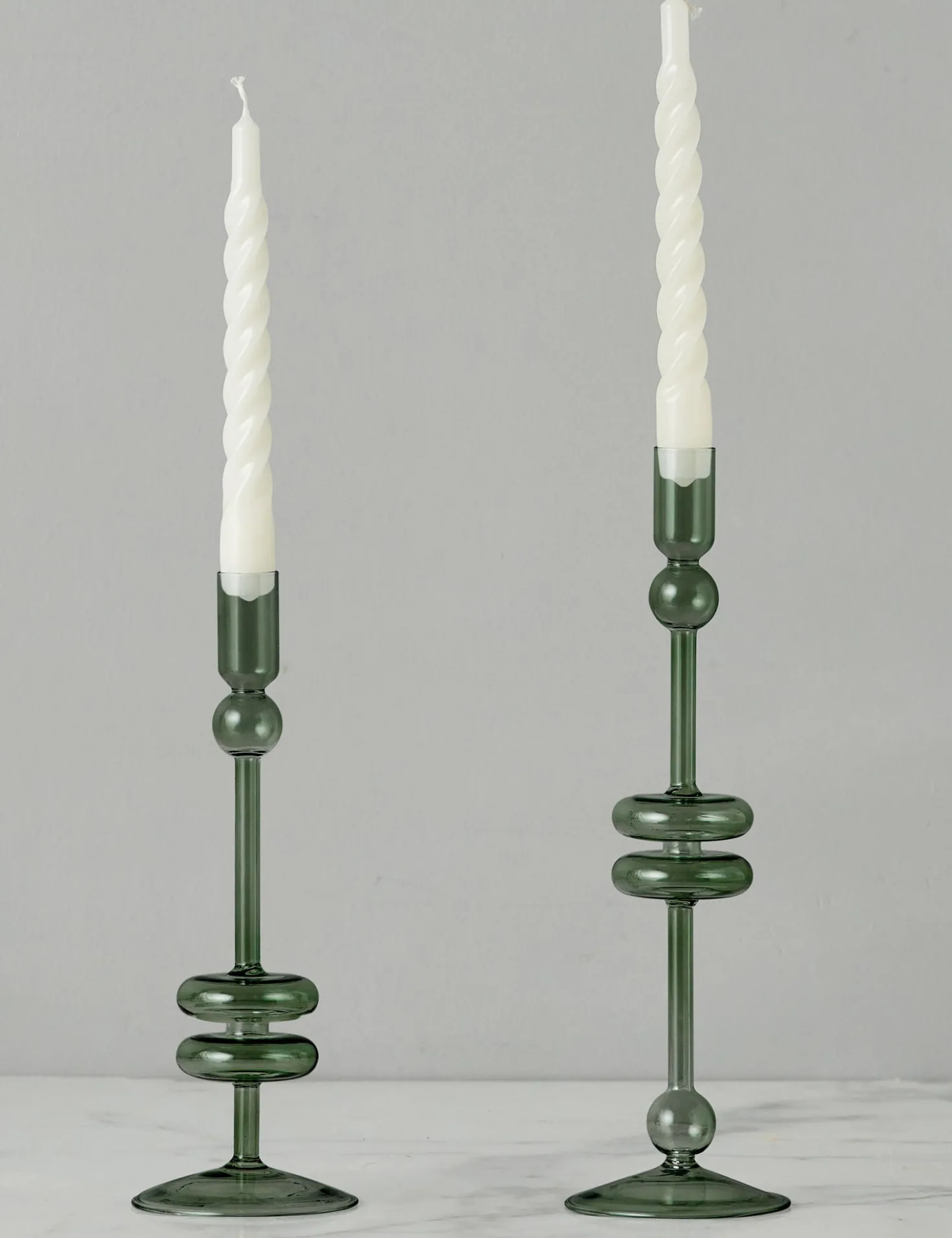 Glass Candlestick Pair (Set of 2) by etúHOME