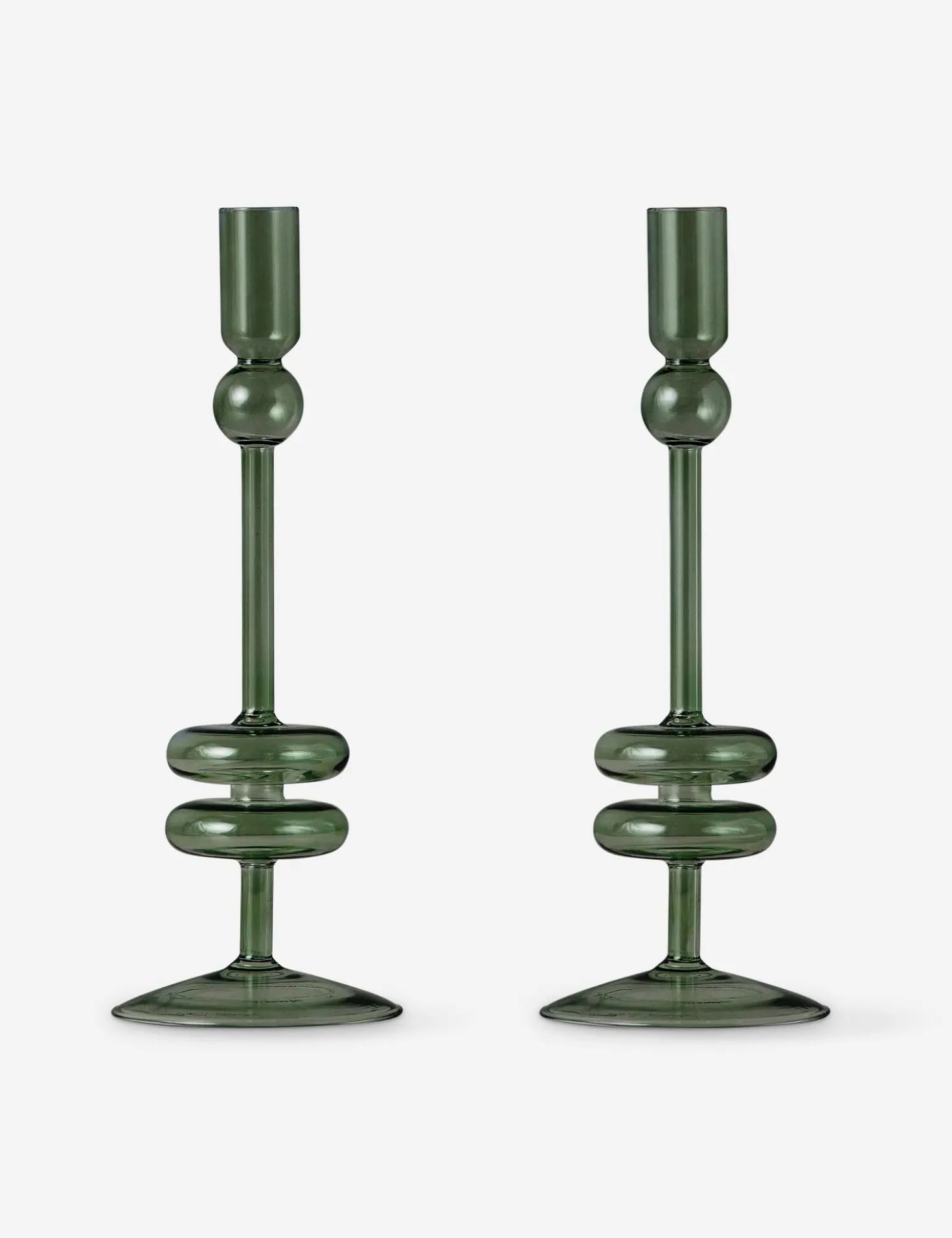 Glass Candlestick Pair (Set of 2) by etúHOME