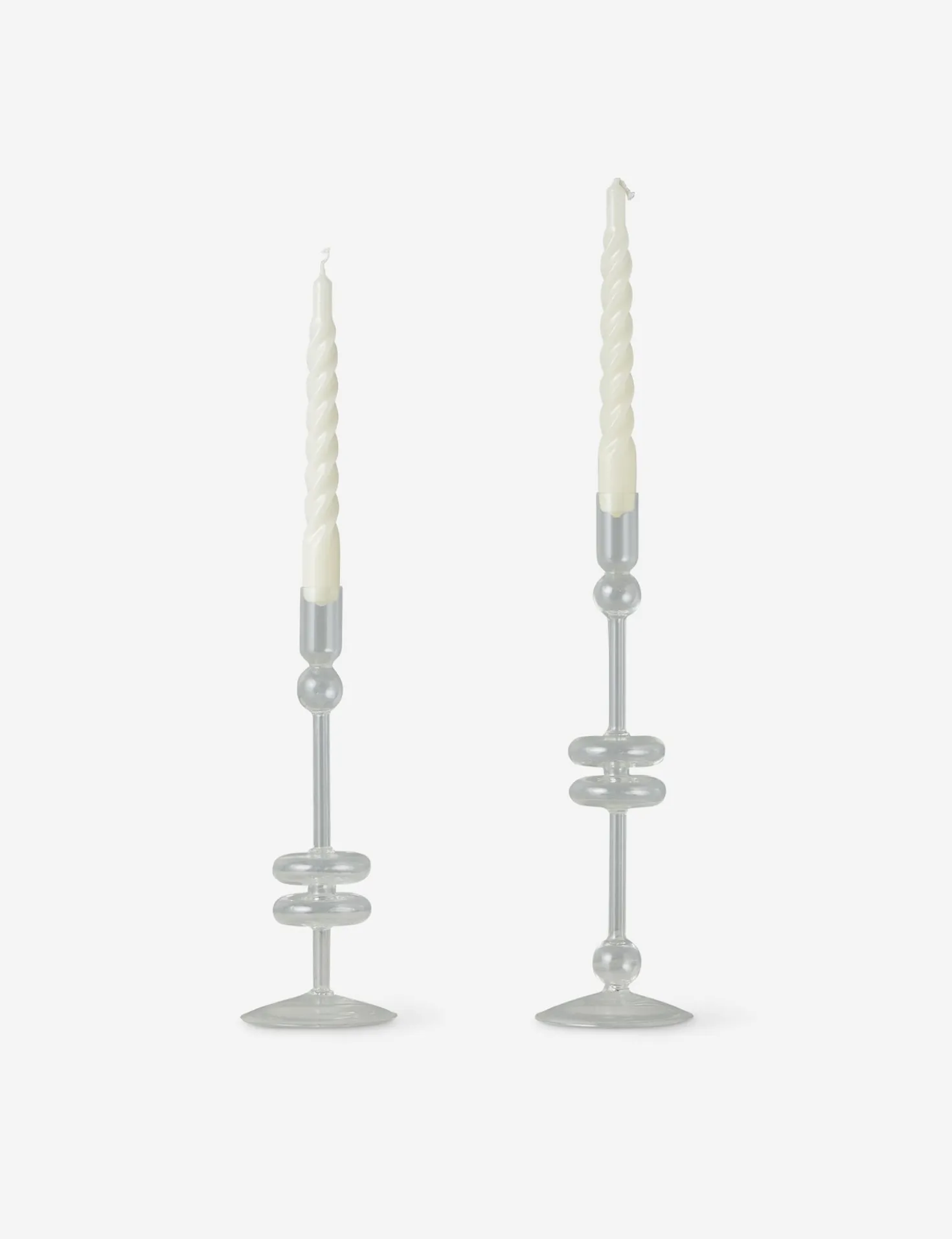 Glass Candlestick Pair (Set of 2) by etúHOME
