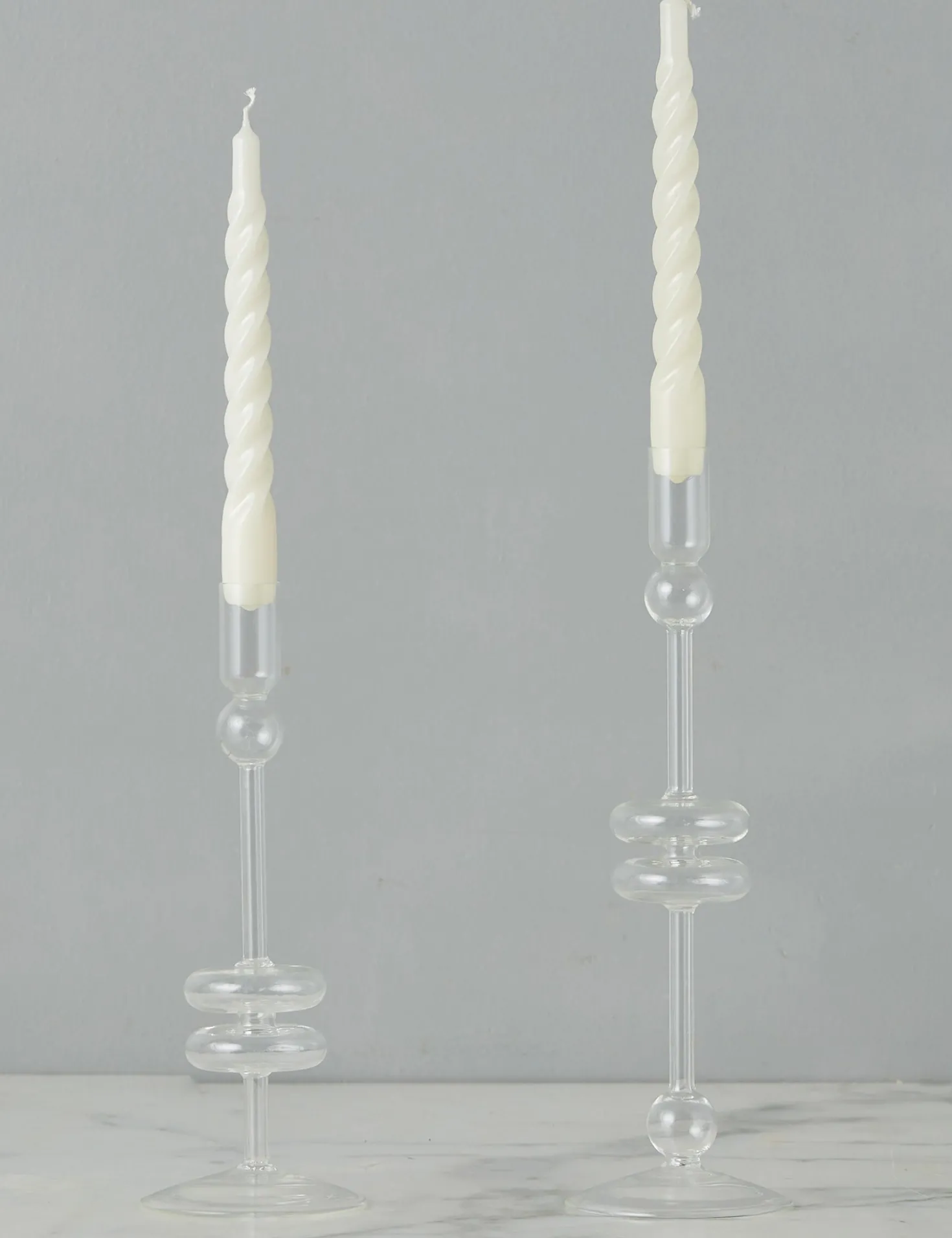 Glass Candlestick Pair (Set of 2) by etúHOME