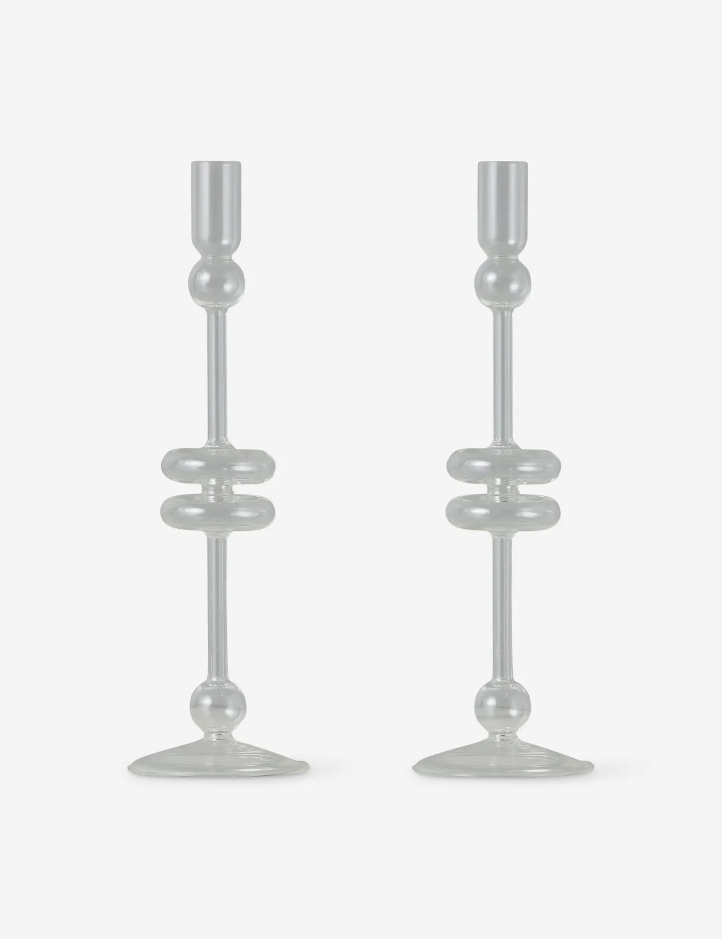 Glass Candlestick Pair (Set of 2) by etúHOME