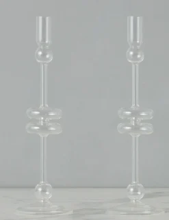 Glass Candlestick Pair (Set of 2) by etúHOME