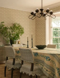 Golden Linen Tablecloth by Heidi Caillier