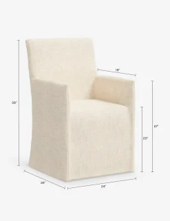 Haddan Slipcover Dining Arm Chair