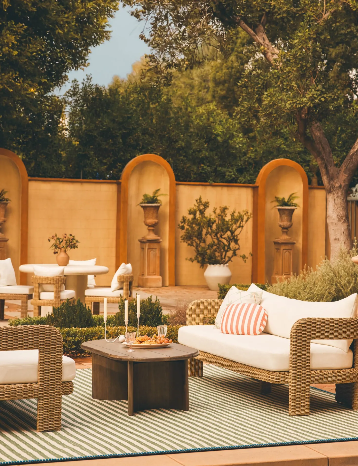 Hadler Outdoor Sofa, Ivory