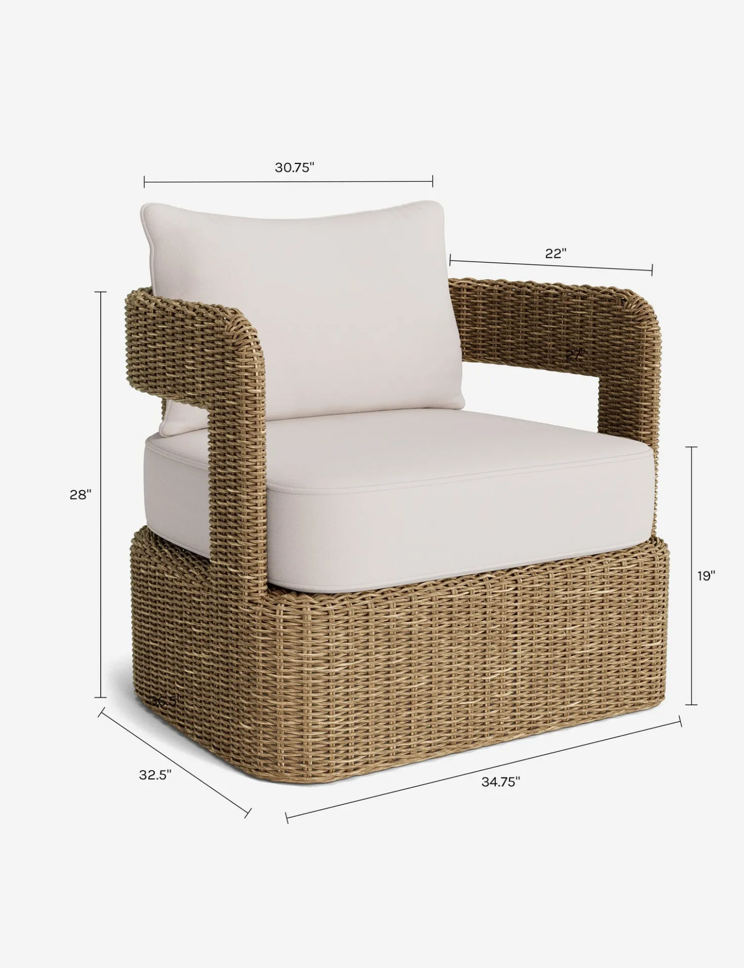 Hadler Outdoor Swivel Lounge Chair