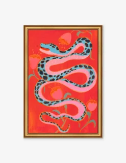 Happy is Happy Snake Wall Art by Sena Zander