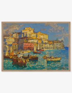 Harbor in Naples Print by Konstantin Gorbatov