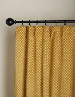 Hi-Lo Checker Velvet Curtain Panel By Sarah Sherman Samuel
