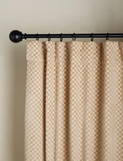 Hi-Lo Checker Velvet Curtain Panel By Sarah Sherman Samuel