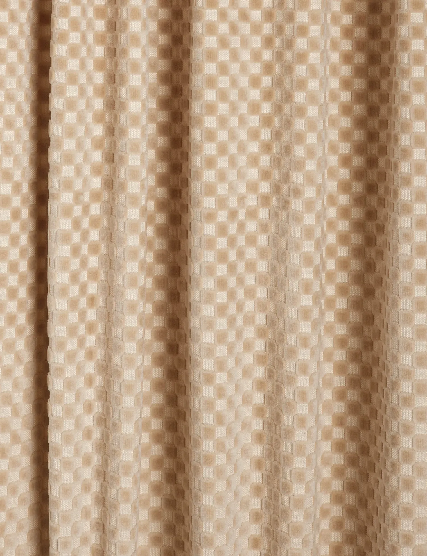 Hi-Lo Checker Velvet Curtain Panel By Sarah Sherman Samuel