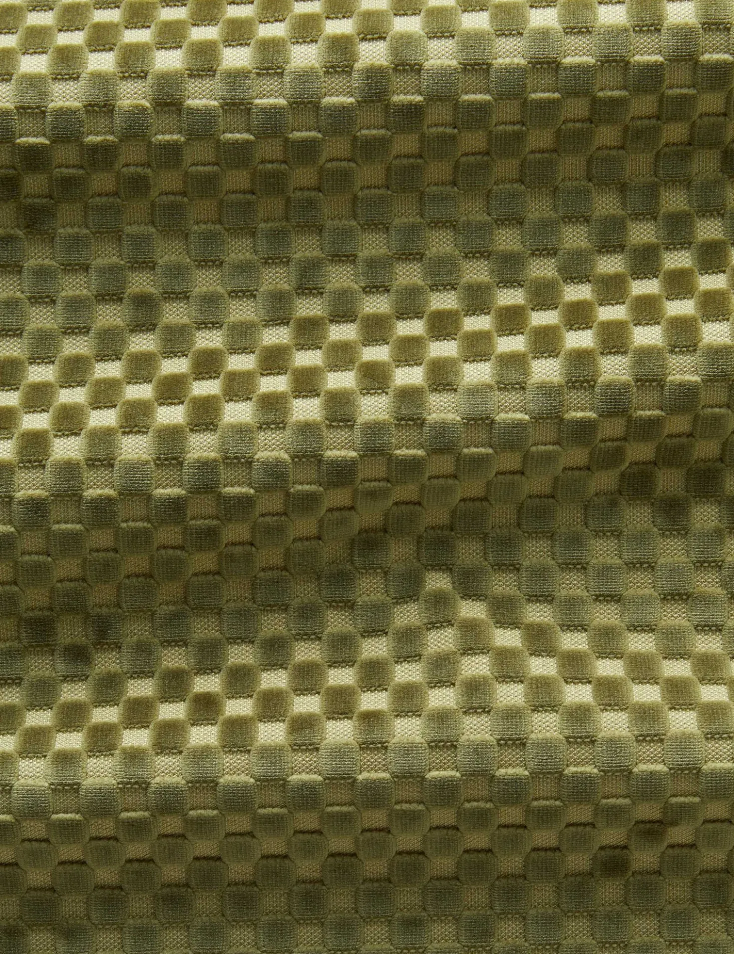 Hi-Lo Checker Velvet Fabric by Sarah Sherman Samuel